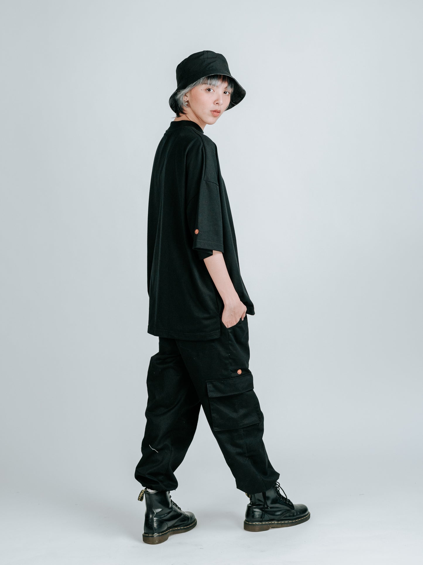 S/S Oversized Mock Neck Box T-shirt