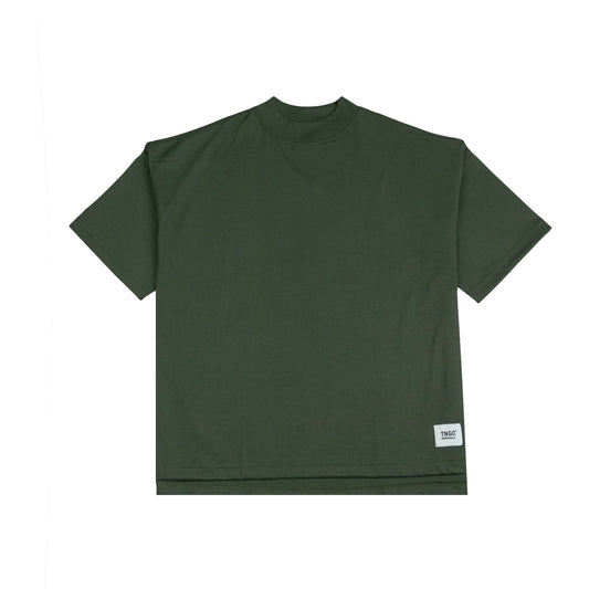 S/S Oversized Mock Neck Box T-shirt