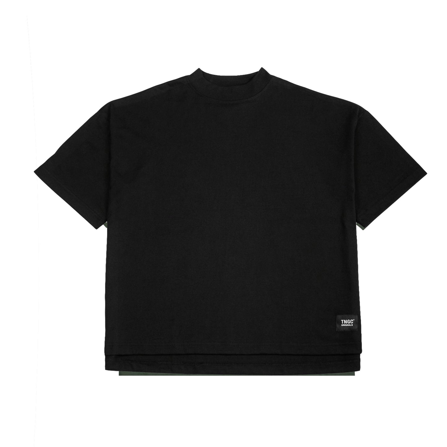 S/S Oversized Mock Neck Box T-shirt